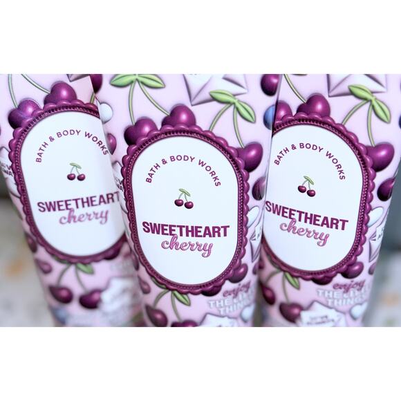 Bath & Body Works Sweetheart Cherry 8 fl oz Ultimate Hydration Body Cream x3 - Picture 3 of 5